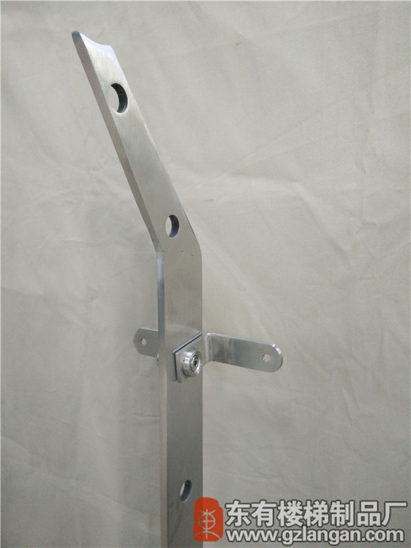 楼梯单扁玻璃不锈钢立柱DY-8135（8mm实心钢板刀头）