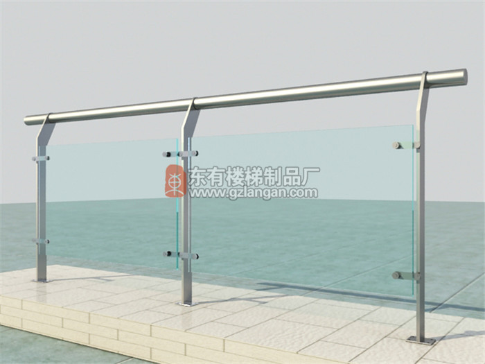 玻璃不锈钢栏杆扶手立柱DY-8140效果图