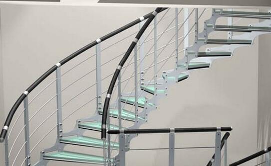 全钢材结构旋转楼梯