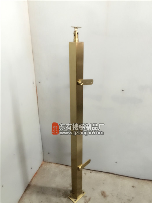 镀钛金50方管不锈钢立柱