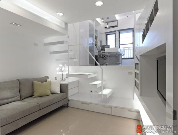 悬浮式转折楼梯