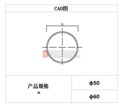 PVC仿木圆形扶手管(G-P-003)CAD图